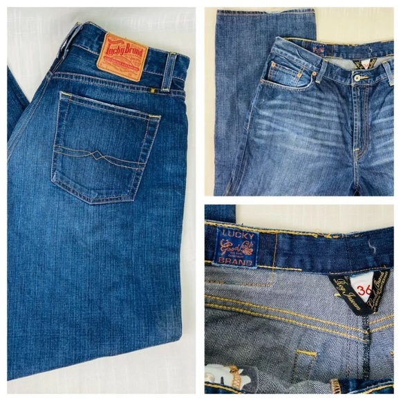 Lucky Brand Jeans Men’s 221‎ Original Straight Blue Denim Size 36 Excellent - Picture 1 of 7